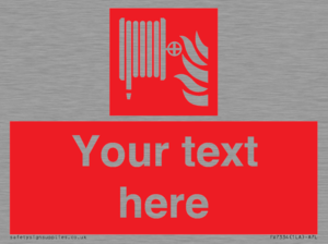 Custom Fire hose reel Sign